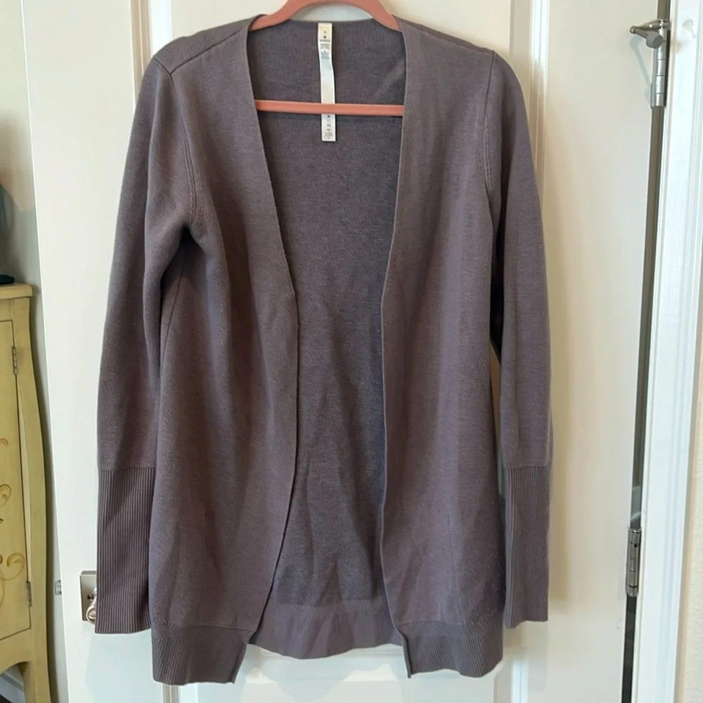 LULULEMON Knit Open Cardi Dusty Purple Duster - Picture 1 of 8